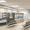 Hospital Medicine Dispensing Counter - Modular Integrated Pharmacy Service Station