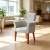 Senior Living Lounge Chairs - Upholstered Assisted Living Armchair and High-Back Nursing Home Patient Room Dining Seating