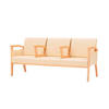 Hospital Waiting Sofa with Armrest Dividers | Solid Wood Medical Lounge Seating for Clinics & Senior Living