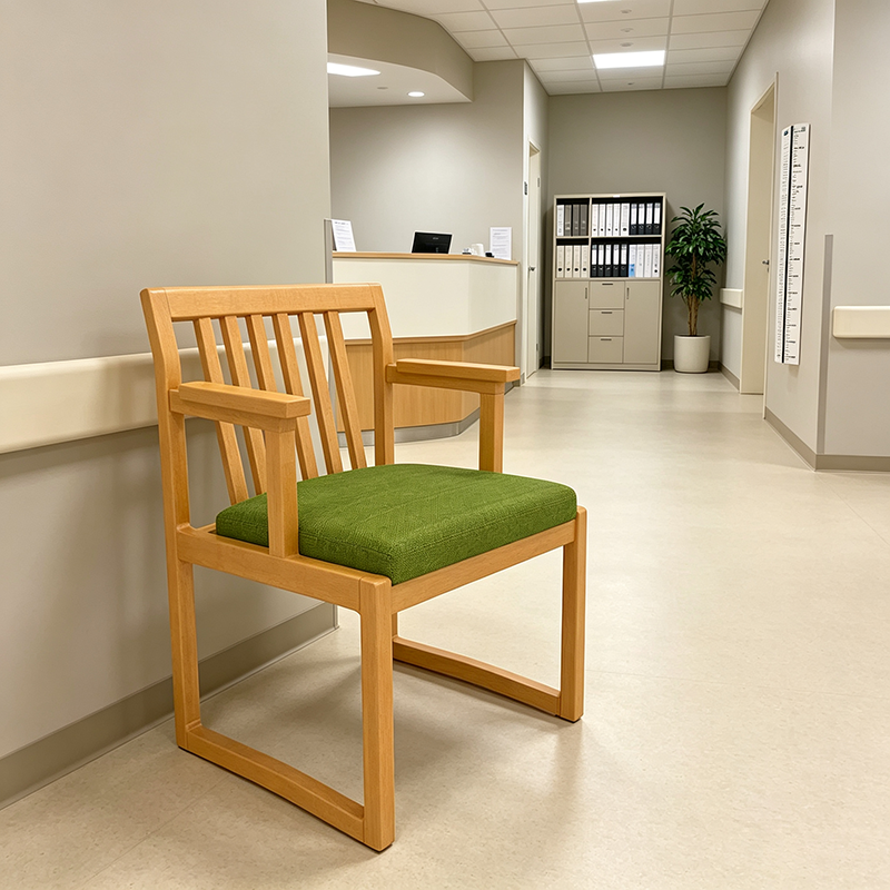Geriatric chair with side Armrest Anti-Tip Sled Base Assisted Living Armchair and Modular Nursing Home Healthcare Seating