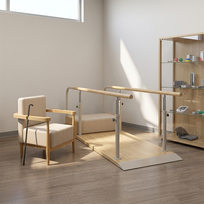 Healthcare Wooden Armchair with Cane Holder for Elderly Care & Hospital Patient Rooms