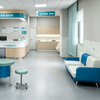 Custom Pediatric Clinic Furniture Set - Anti-Collision Children's Medical Examination Bed & Ergonomic Doctor Consultation Desk