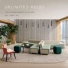 Free-Form Modular Sofa Set for Office Atriums, Hotel Lobbies & Coworking