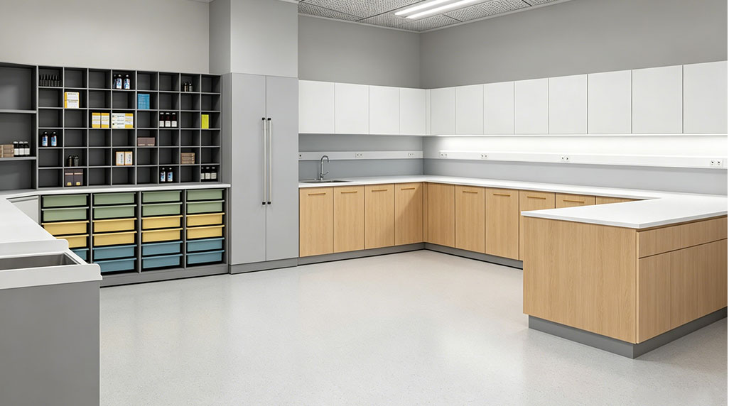 Anti-bacterial Pharmacy Dispensing Bench