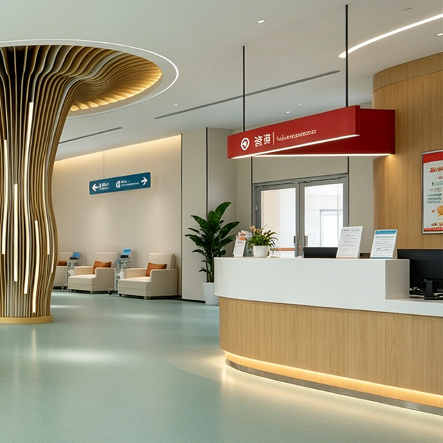 Modern Hospital Public Area Furniture Set - Antibacterial Healthcare Waiting Room Chairs & Medical Reception Desks