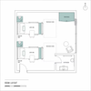 Shared Care Bedroom Furniture Set with Two Care Beds and Wardrobe