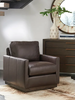 Swivel Leather Recliner Chair And A Half
