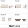 Cream Fabric Hospital Waiting Room Lounge Sofa Set for Senior Living Healthcare Reception