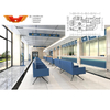 Hospital Waiting Room Chairs - 3-Seater PU Leather Reception Bench for Medical Lobby