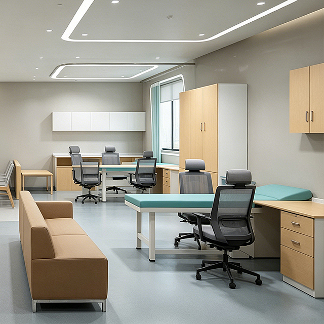 Modern Ergistic Hospital Clinic Furniture Set - Integrated Healthcare Space Solutions for Consultation Rooms and Nursing Stations