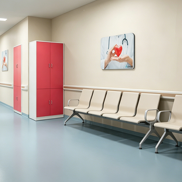 Gynecological Clinic Furniture Set - Pink White Ergonomic Medical Consultation Desk & Storage Solutions