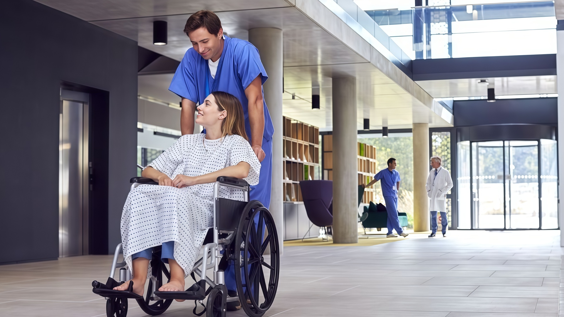 A wheelchair-accessible hospital