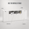 Lockable Metal Storage Cabinet with Code Lock and Adjustable Shelves