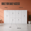 Swing Door Metal Storage Cabinet with Adjustable Shelves and Lockable Doors