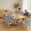Senior Dining Set for Care Homes Elderly Dinning Swivel Chairs and Petal Tables