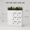 Desk-Side Mail Cabinet Combination with Drawers and Planter Top