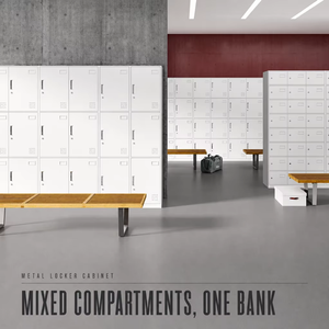 Multi-Compartment Metal Locker Cabinet for Hospital Staff Rooms
