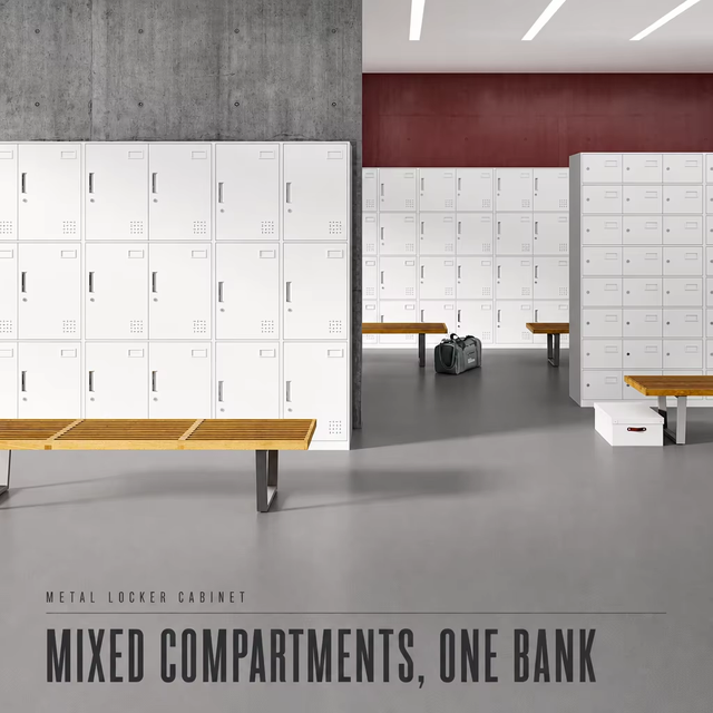 Multi-Compartment Metal Locker Cabinet for Hospital Staff Rooms