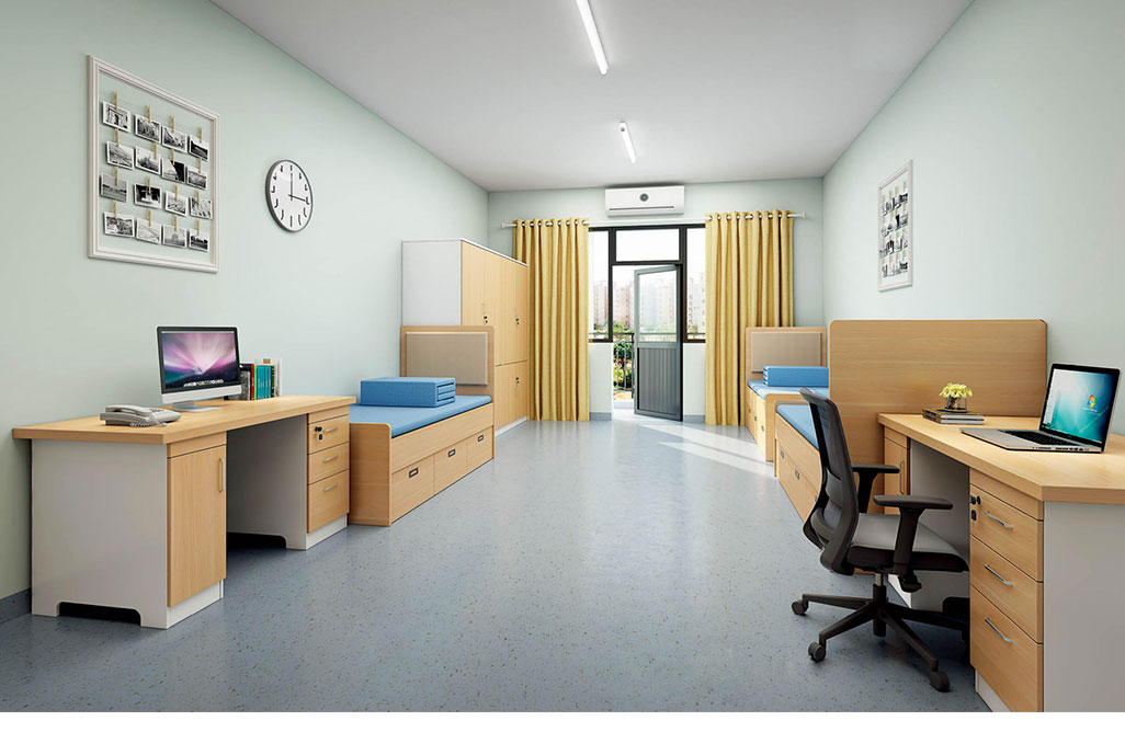 Custom Medical Staff Rest Room Cabinets 