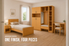 Wardrobe with Bench and Mirror for Nursing Home Apartments