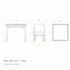 Chess and Card Room Furniture Set with Mahjong Table and Armchairs
