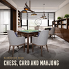 Chess and Card Room Furniture Set with Mahjong Table and Armchairs